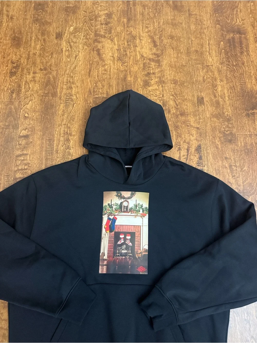 Jordan Black Pullover Hoodie with Front Graphic
